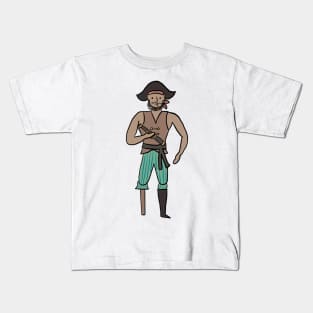 Pirate with hat Kids T-Shirt